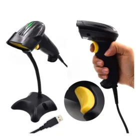 Kabeļu Svītrkoda Skeneris ar Stendu Ewent EW3400 LED USB