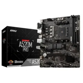Pagrindinė plokštė MSI A520M PRO mATX AM4 AMD AM4