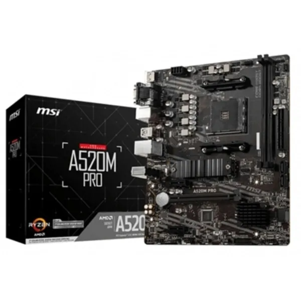 Pagrindinė plokštė MSI A520M PRO mATX AM4 AMD AM4