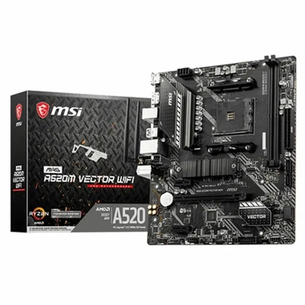 Pagrindinė plokštė MSI MAG A520M VECTOR WIFI mATX AMD AM4