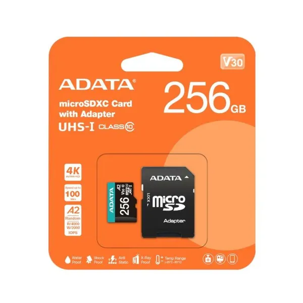 Карта памяти микро SD Adata AUSDX256GUI3V30SA2 256 GB