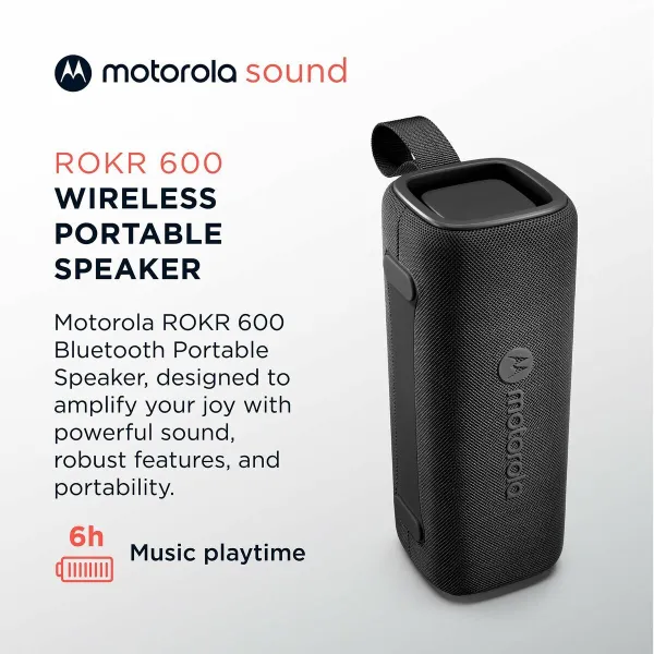 Portable Bluetooth Speakers Motorola ROKR 600 30 W Black
