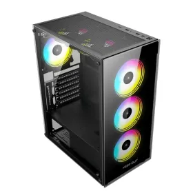 ATX semi-tornikotelo KEEP OUT XC-210 GLASS Musta