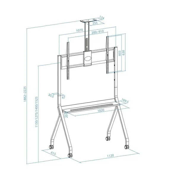 TV Statīvs TooQ FS20208M-B 55" 100" 120 kg