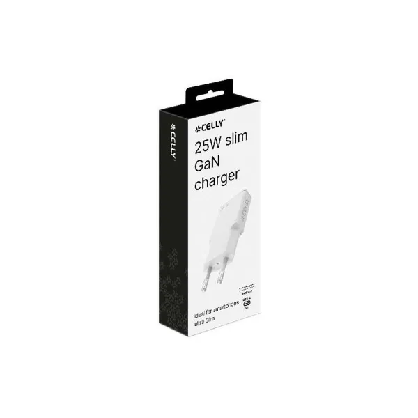 Wall Charger Celly SLIMTC1C25WWH