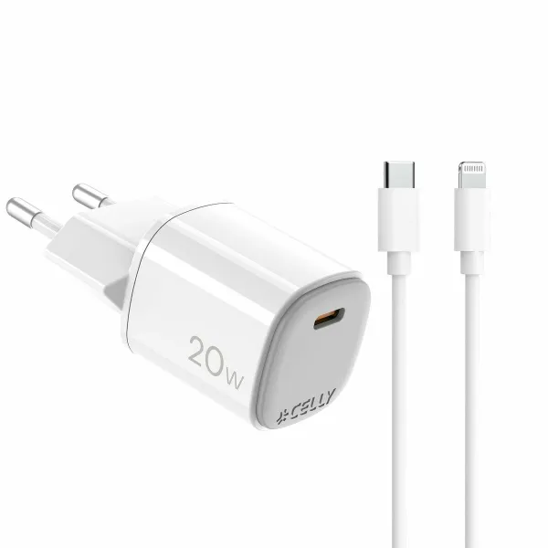 USB Cable Celly UPTC1USBC20WCTL White