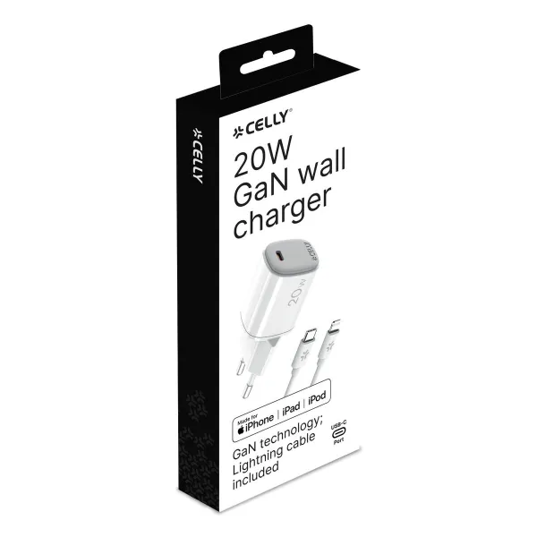 USB Cable Celly UPTC1USBC20WCTL White