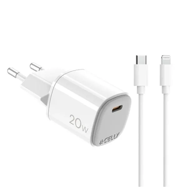USB Cable Celly UPTC1USBC20WCTL White