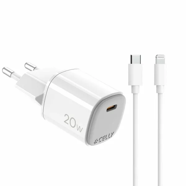 USB Cable Celly UPTC1USBC20WCTL White
