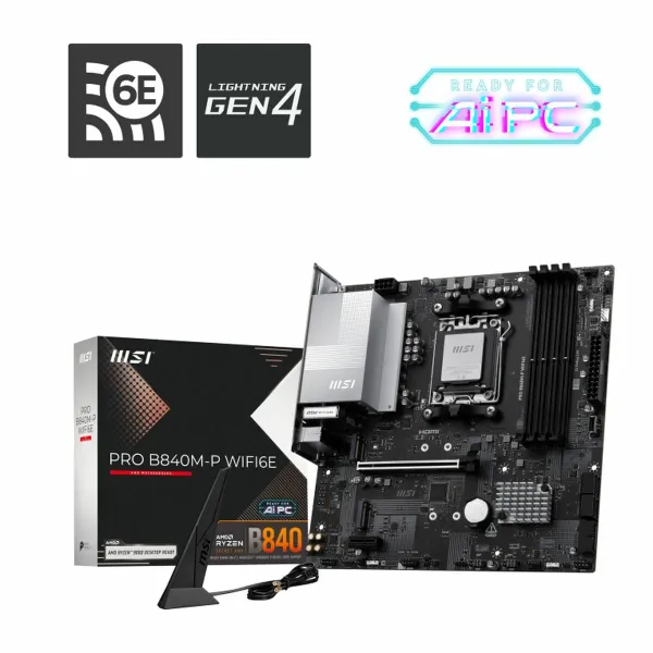 Pagrindinė plokštė MSI PRO B840M-P WIFI6E AMD AM5 AMD