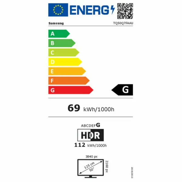 Viedais TV Samsung TQ50Q7F 50" 4K Ultra HD HDR QLED