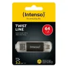 USB-tikku INTENSO Twist Line 256 GB Antrasiitinharmaa (2 osaa)