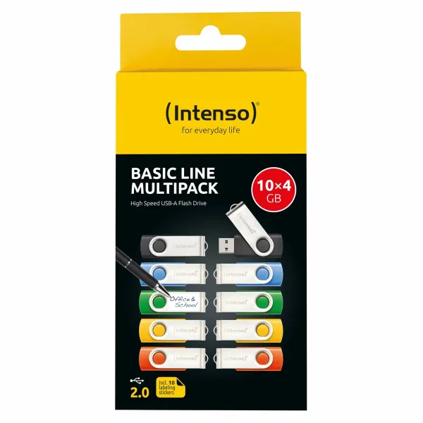 USB atmintukas INTENSO Basic Line 4 GB 10 vnt. (10 vnt.)
