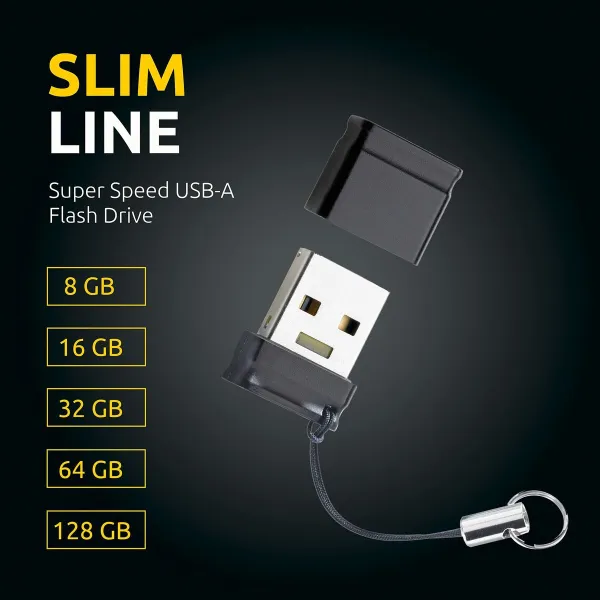 USB-tikku INTENSO Slim Line 128 GB Musta