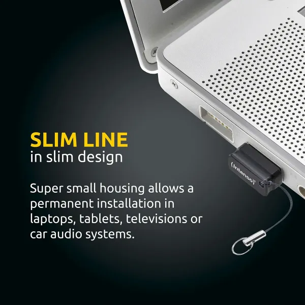 USB-tikku INTENSO Slim Line 128 GB Musta