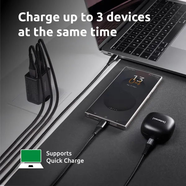 Wall Charger INTENSO W65ACC Black 65 W