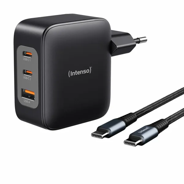 Seinälaturi INTENSO GaN W100ACC Musta 100 W