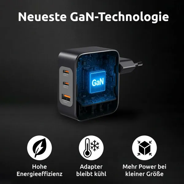 Seinälaturi INTENSO GaN W100ACC Musta 100 W