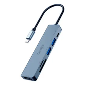 USB-разветвитель CoolBox COO-DOCK-C-61 Серый 100 W