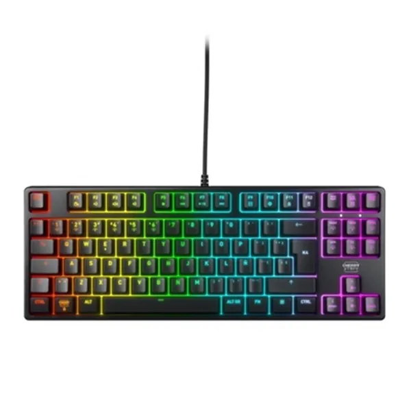 Keyboard Cherry CX-K4V2-RGB-TKL-R-ES Black Spanish QWERTY