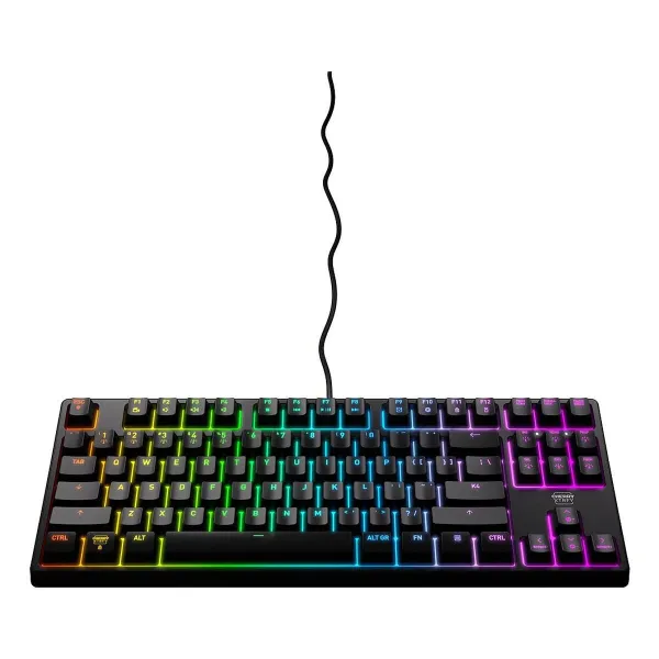 Keyboard Cherry CX-K4V2-RGB-TKL-R-ES Black Spanish QWERTY