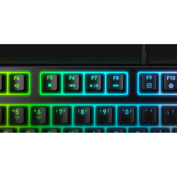 Keyboard Cherry CX-K4V2-RGB-TKL-R-ES Black Spanish QWERTY