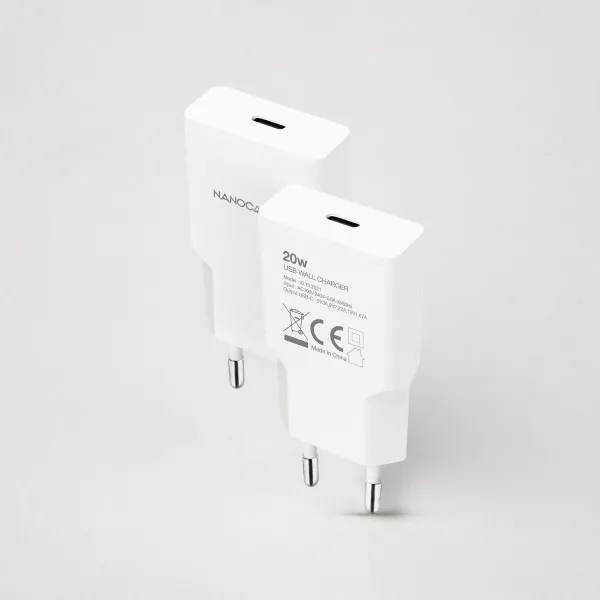 Wall Charger NANOCABLE 10.10.2021 White 20 W