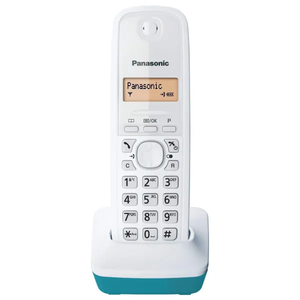 Langaton puhelin Panasonic Corp. KX-TG1611SPC DECT Valkoinen Turkoosi Meripihka
