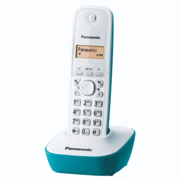 Langaton puhelin Panasonic Corp. KX-TG1611SPC DECT Valkoinen Turkoosi Meripihka