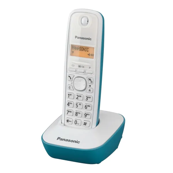 Langaton puhelin Panasonic Corp. KX-TG1611SPC DECT Valkoinen Turkoosi Meripihka