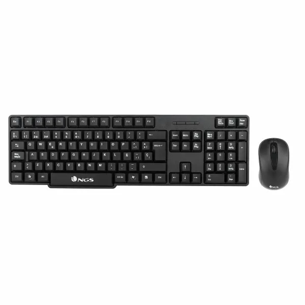 Klaviatūra un Pele NGS EUPHORIA KIT Melns QWERTY Qwerty US Bezvadu