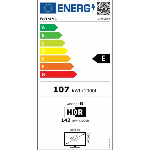 Смарт-ТВ Sony K77XR80 4K Ultra HD 77" OLED
