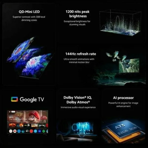 Viedais TV Xiaomi MINILED 2025 LED 4K Ultra HD 75"
