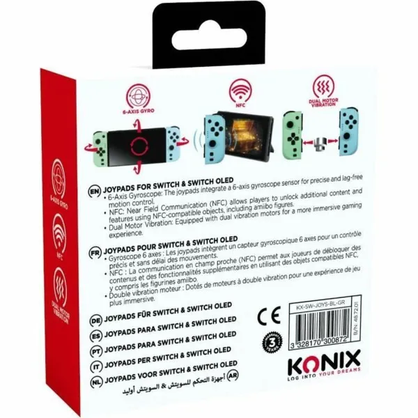 Gaming Control KONIX NINTENDO SWITCH Blue Nintendo Switch
