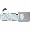 Keyboard and Mouse NASA ANDROMEDA4IN1-W White Multicolour Spanish Qwerty