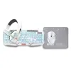 Keyboard and Mouse NASA ANDROMEDA4IN1-W White Multicolour Spanish Qwerty