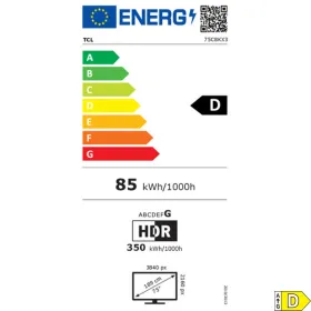 Viedais TV TCL 75C8K 4K Ultra HD 75" ULED HDR10+ Google Assistant