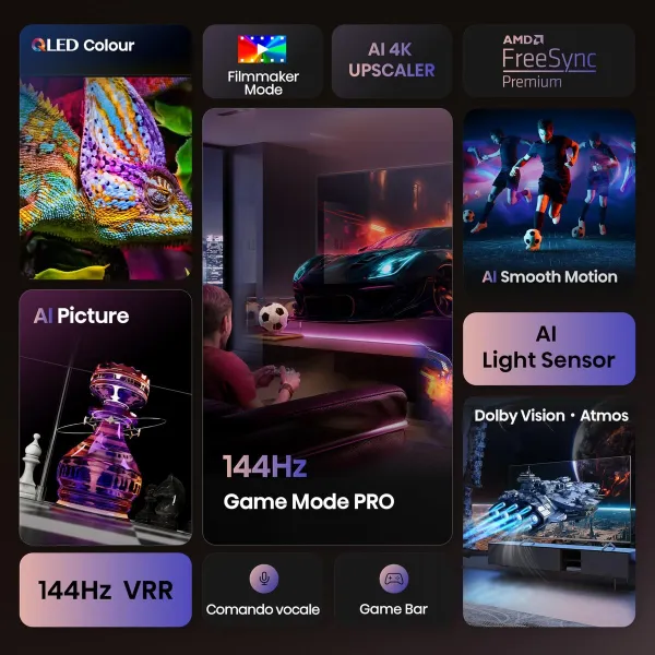 Smart TV Hisense 75E7Q PRO 75" 4K Ultra HD LED HDR D-LED QLED