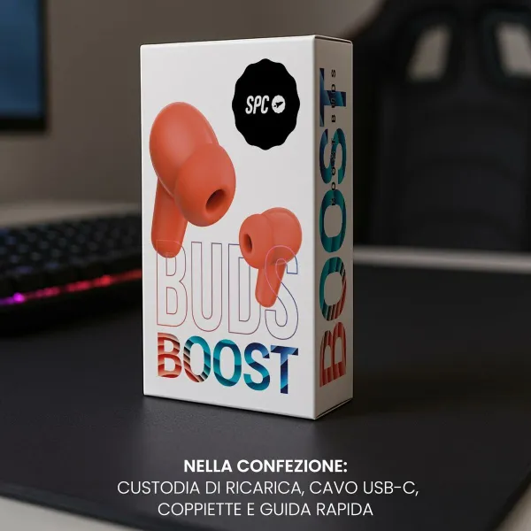 Austiņas SPC SPC 4630P BOOST BUDS IMPOSTER Sarkans