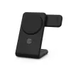Crong MagSpot Pivot Stand - 3-in-1 Wireless Charger with MagSafe for iPhone, Apple Watch, and AirPods (Black)