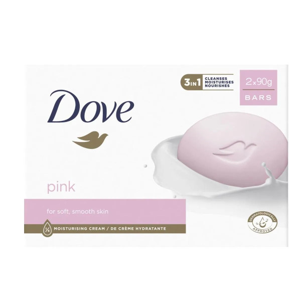 Dove Pink Jabon dubultais iepakojums 90g