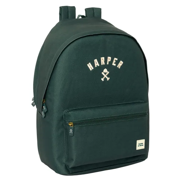 Laptop Backpack Harper & Neyer +usb harper & neyer Dark green 31 x 44 x 18 cm