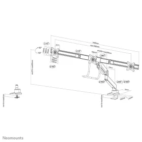 TV-teline Neomounts NM-D775DX3WHITE 17" 27" 6 Kg