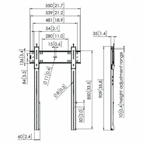 TV-teline Vogel's 7368150 43" 100" 100 kg