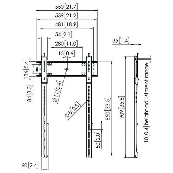 TV-teline Vogel's 7368150 43" 100" 100 kg