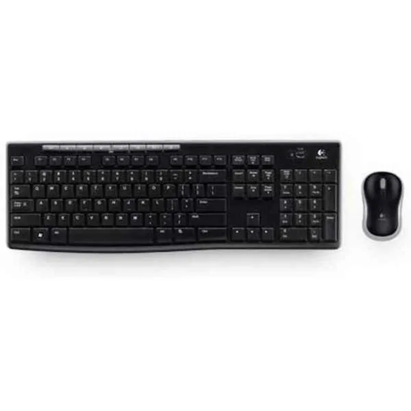 Klaviatūra un Pele Logitech LGT-MK270-US Melns QWERTY Qwerty US