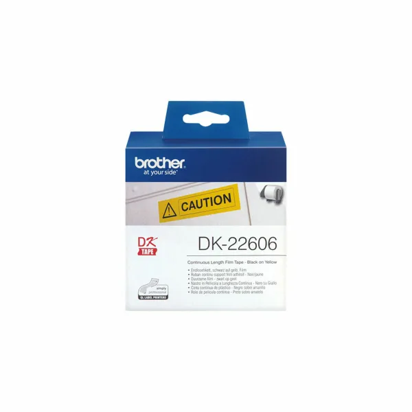 Printer Labels Brother DK22606 Yellow Black Yellow/Black