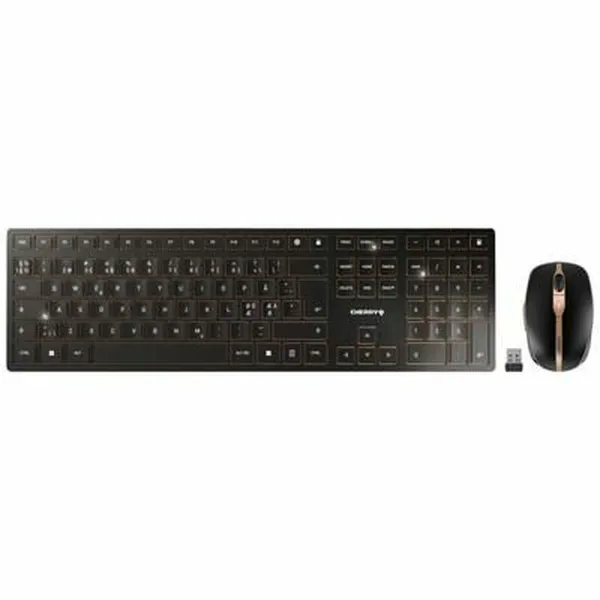 Klaviatūra un Pele Cherry JD-9100PN-2 Melns Spāņu Qwerty
