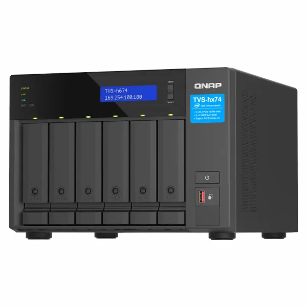 NAS Tīkla Suzrage Qnap TVS-H674 Melns Intel Core i5-1240