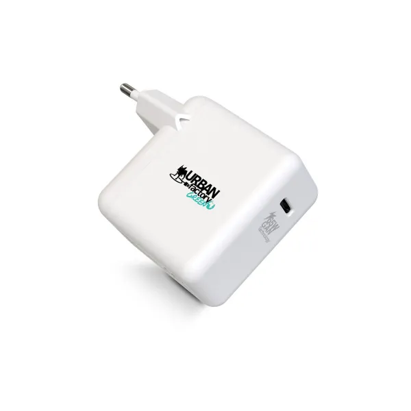 Seinälatu  + USB C Kaapeli Urban Factory GSC65UF Valkoinen